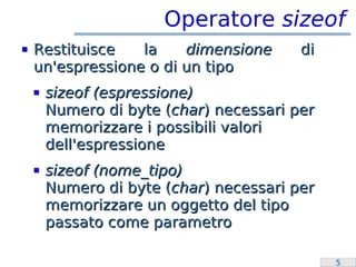 Laboratorio Programmazione: Overflow e switch