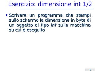 Laboratorio Programmazione: Overflow e switch