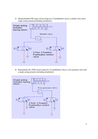 Lab pactice on pneumatic control systems | PDF