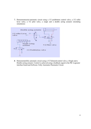 Lab pactice on pneumatic control systems | PDF