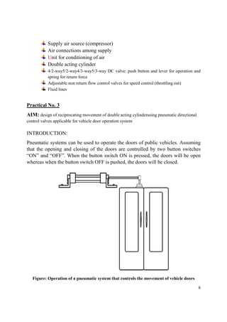 Lab pactice on pneumatic control systems | PDF