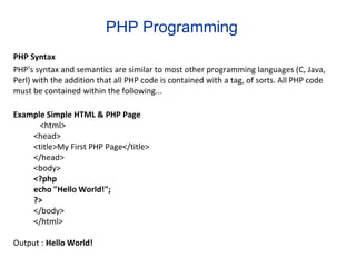LAB PHP Consolidated.ppt