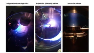 Magnetron Sputtering plasma Magnetron Sputtering plasma Ion source plasma
 