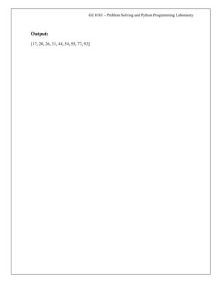 Python Lab manual program for BE First semester (all department | PDF