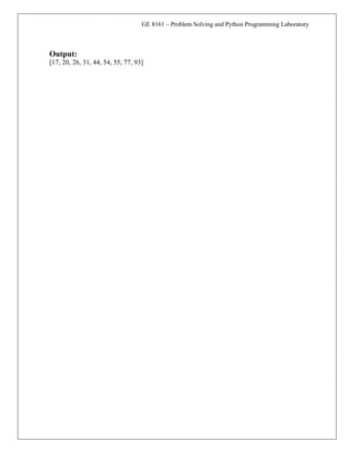Python Lab manual program for BE First semester (all department | PDF