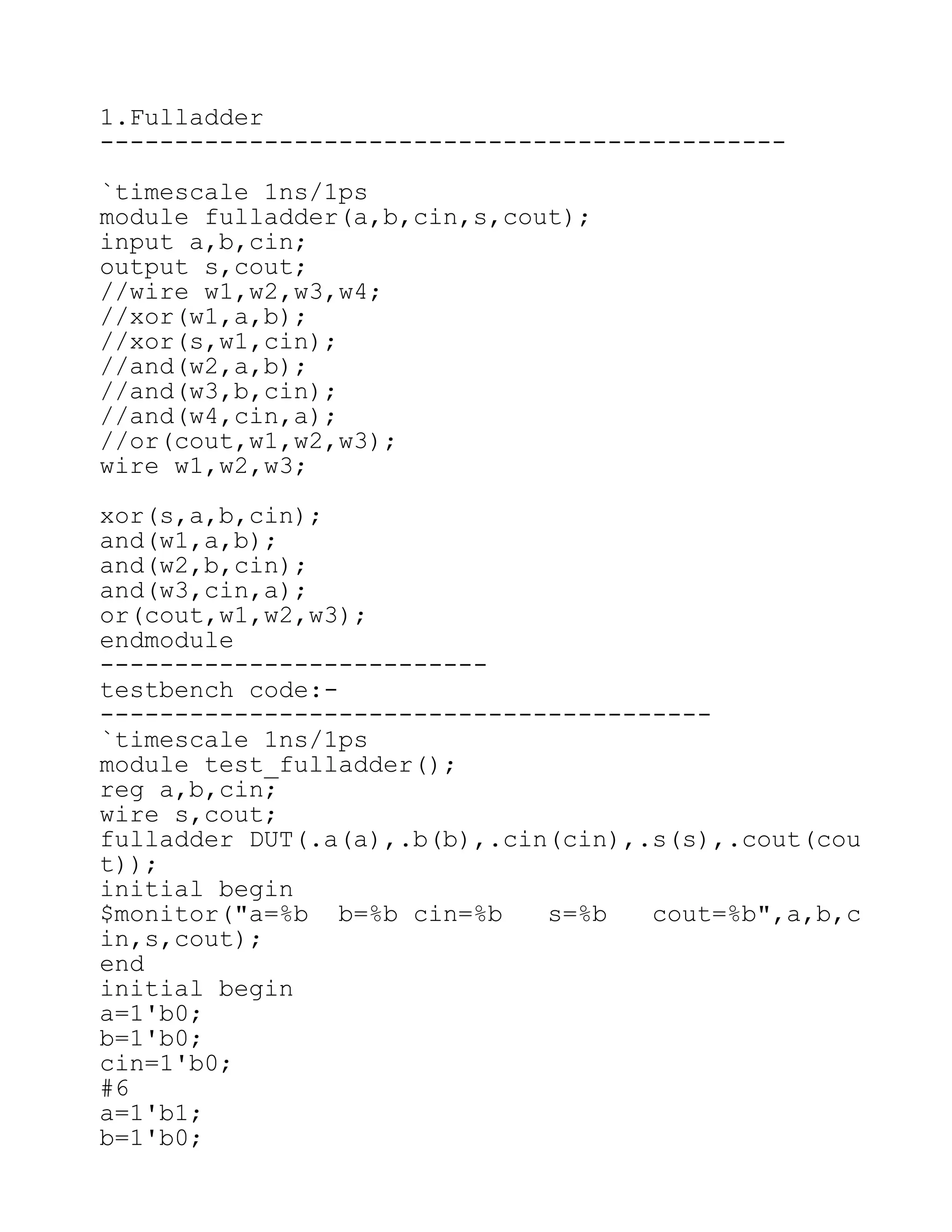 Verilog codes and testbench codes for basic digital electronic circuits ...