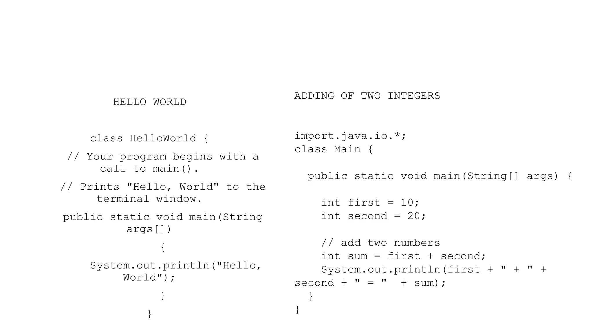 OBJECT ORIENTED PROGRAMMIING LANGUAGE PROGRAMS | PPT