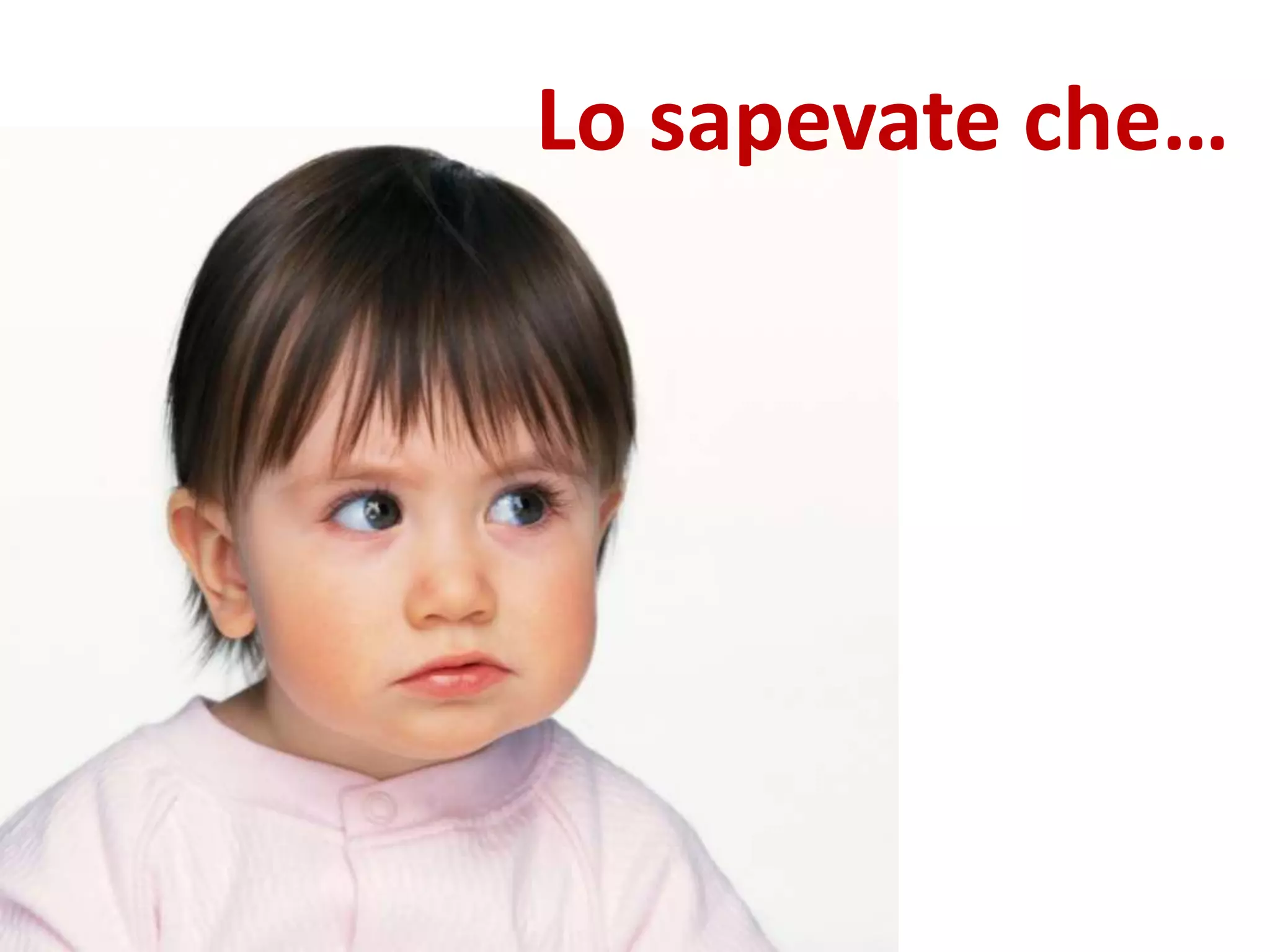 Lo sapevate che…
 