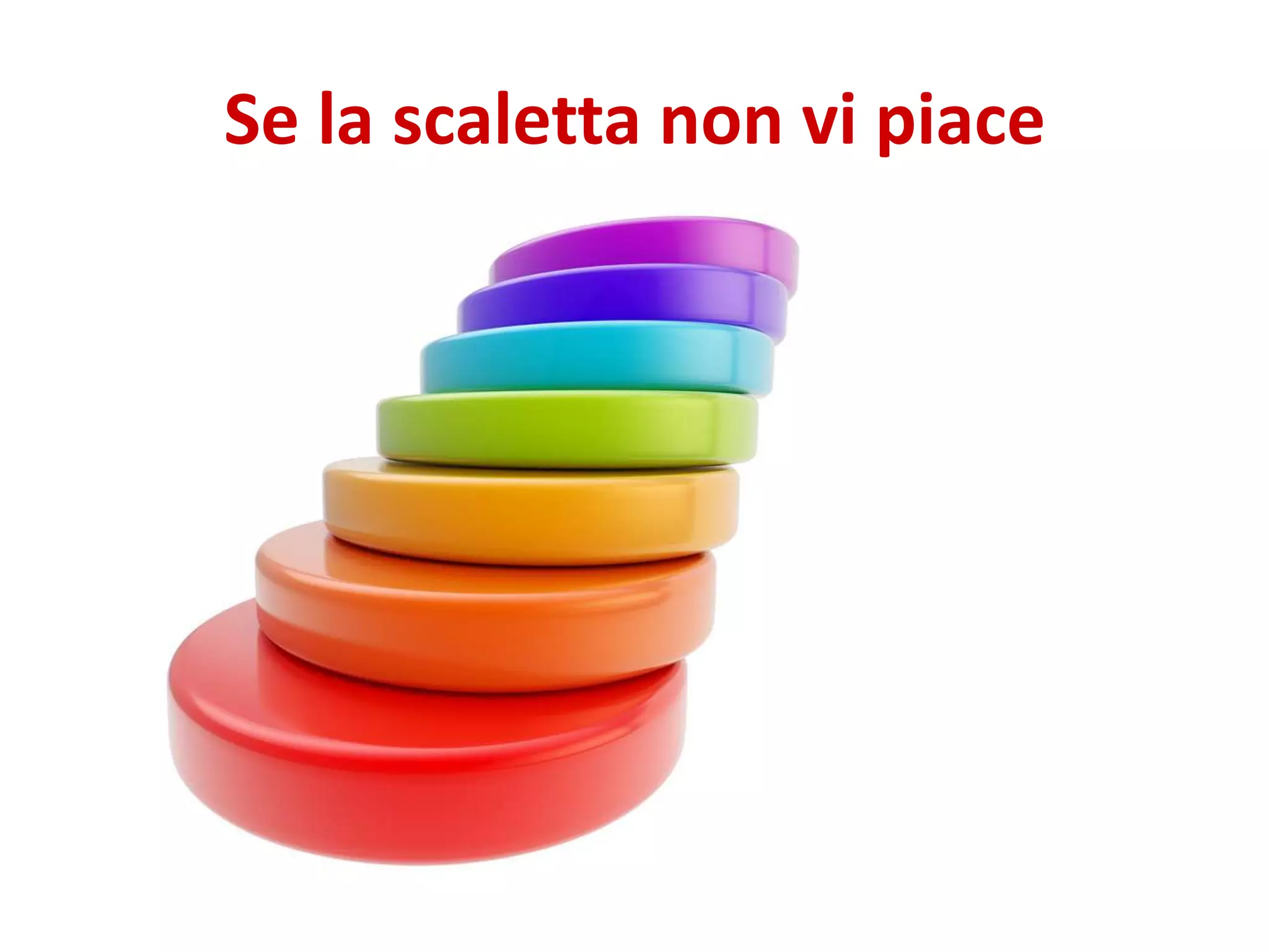 Se la scaletta non vi piace
 