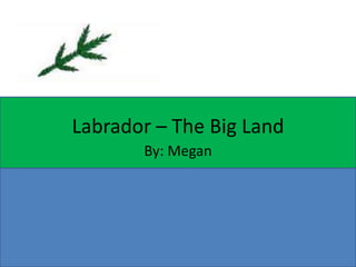 Labrador – The Big Land
By: Megan
 