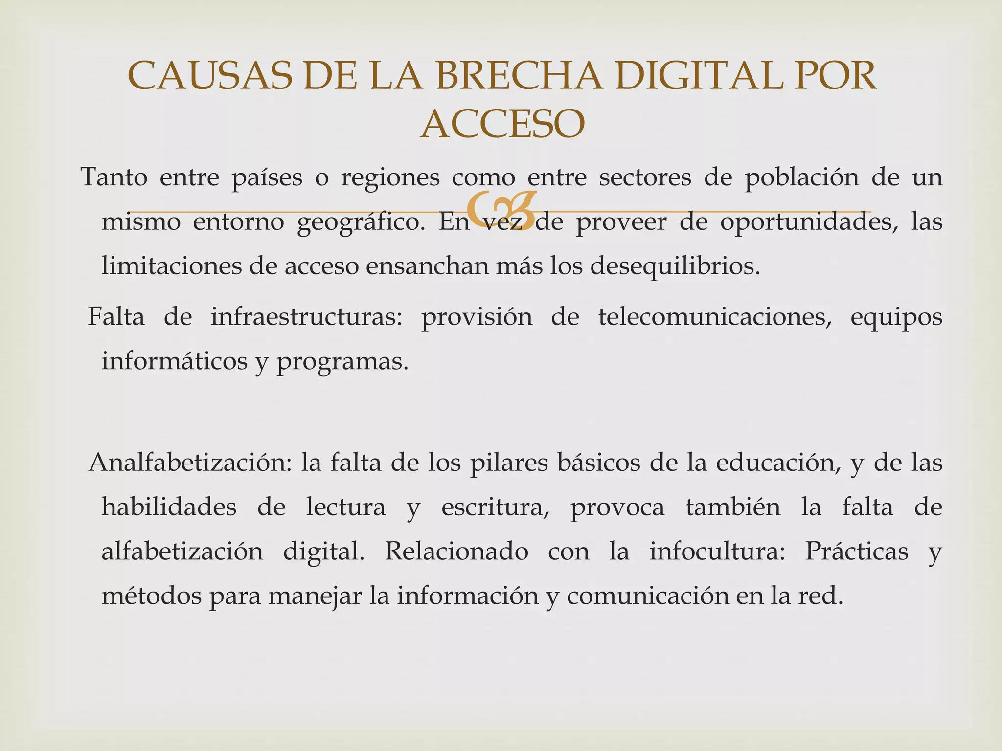 La brecha digital | PPT