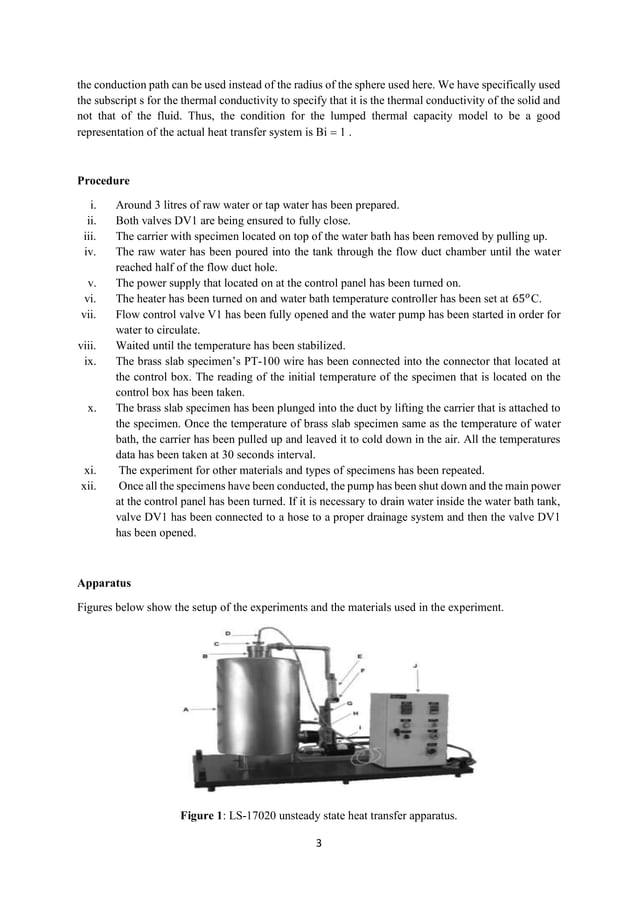 Lab report conduction