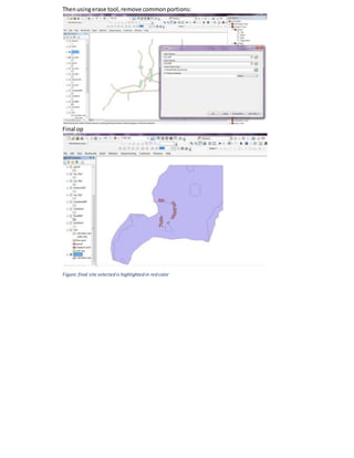 Thenusingerase tool,remove commonportions:
Final op
Figure:final site selected is highlighted in red color
 