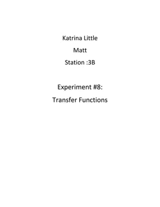 RC Circuit Transfer Functions with Bode Diagrams | PDF