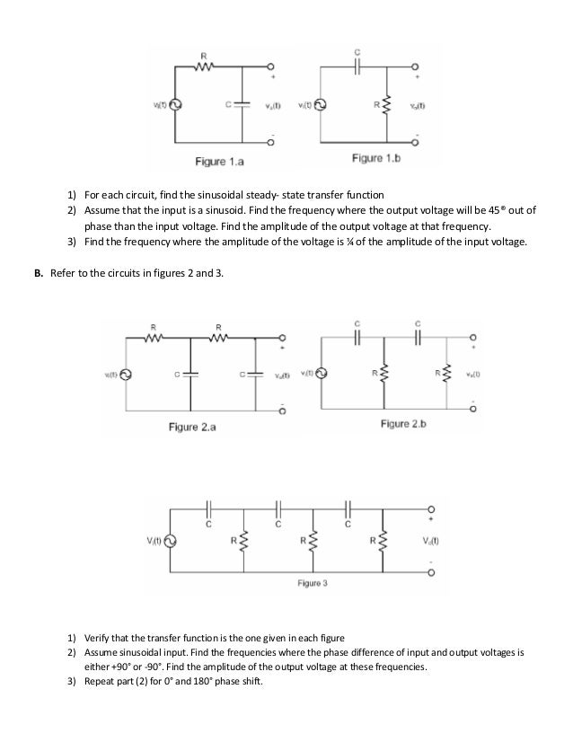 Rc Circuit Transfer Functions With Bode Diagrams