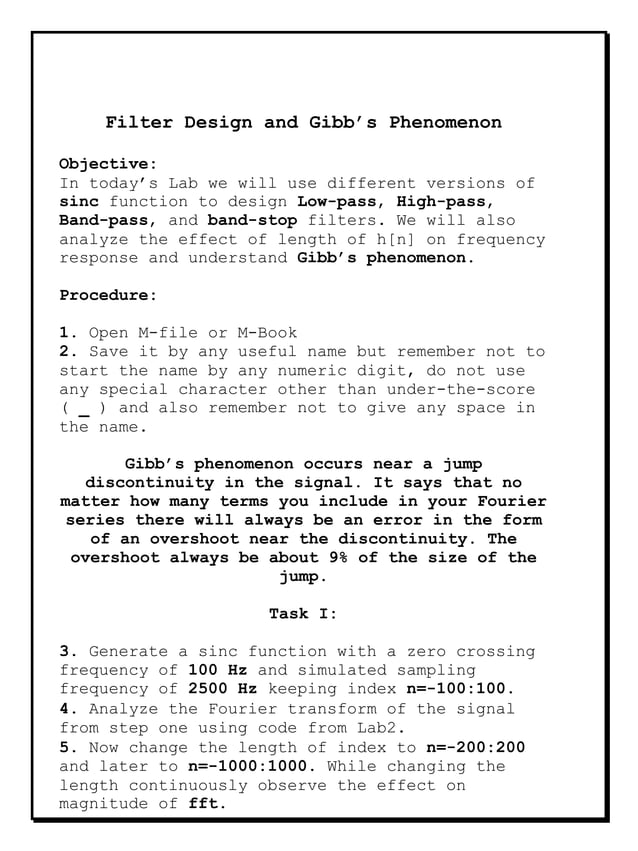 Filter Designing | PDF