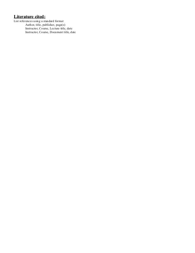 mla format lab report