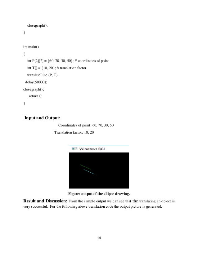 Computer graphics lab report with code in cpp