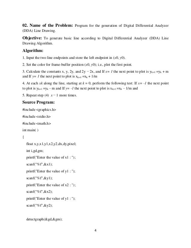 Computer graphics lab report with code in cpp