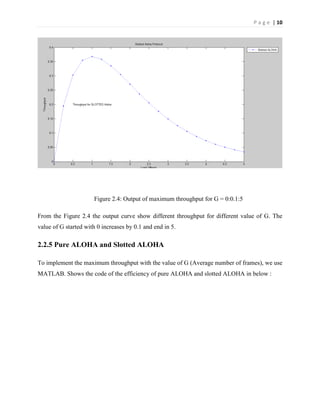 Lab report on to plot efficiency of pure and slotted aloha in matlab a ...