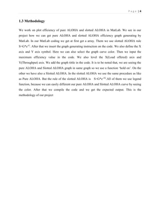 New Project Using Aloha Model Lab report on to plot efficiency of pure and slotted aloha in matlab a ...