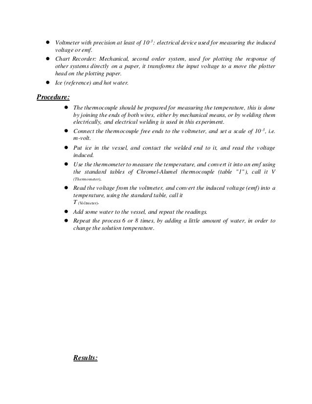 Thermocouple report image