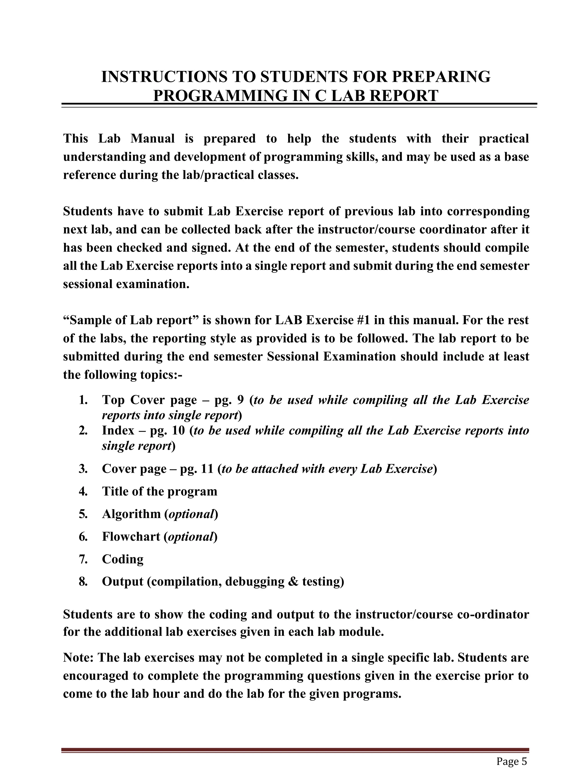 Lab Report sample of c programming.docx