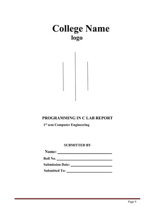 Lab Report sample of c programming.docx