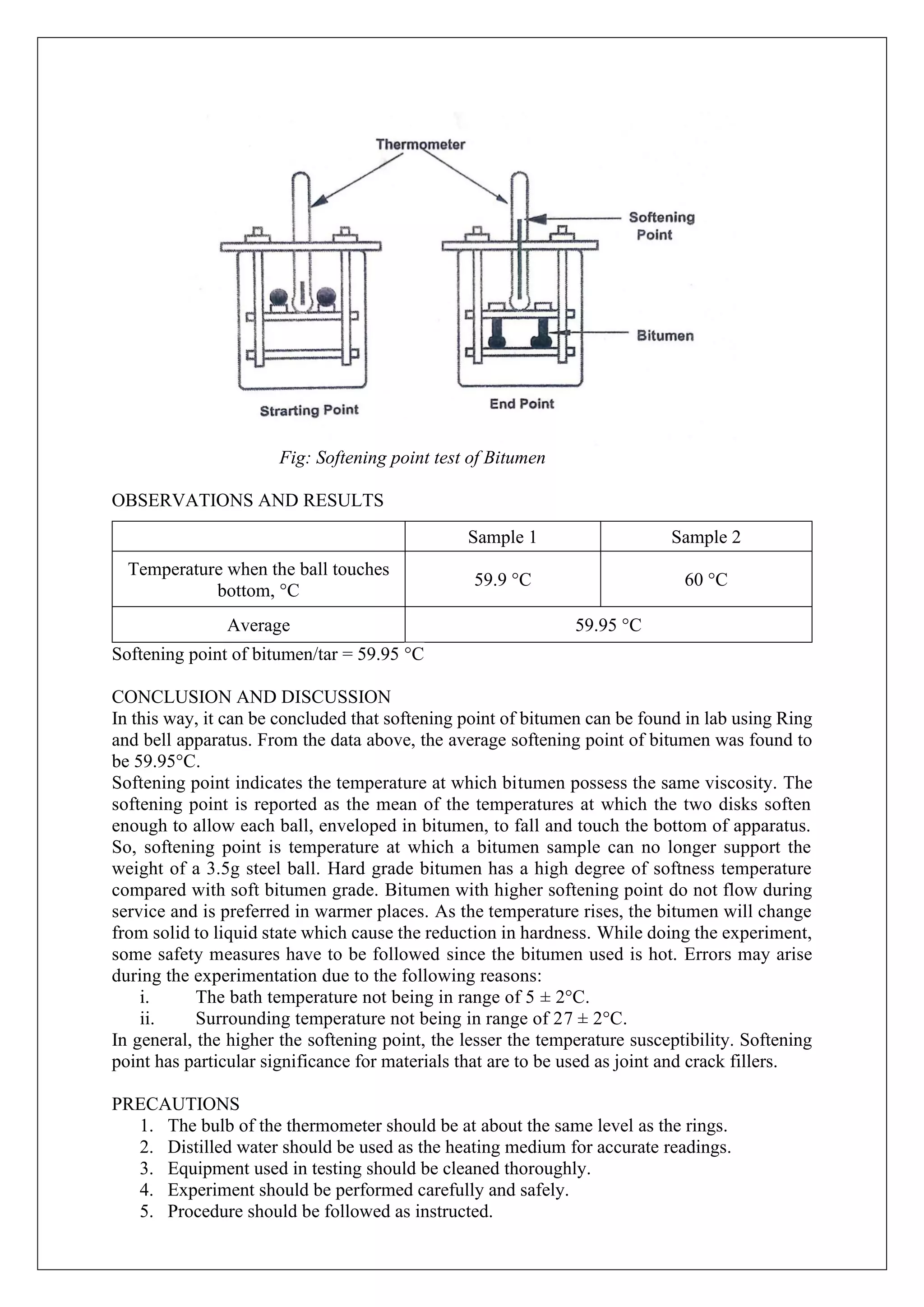 Bitumen Lab Report.pdf Lab reports transportation engineering i | PDF