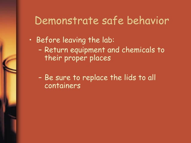 Identify Common Hazards in a Laboratory | PPT