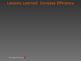Lessons Learned: Increase Efficiency The Design Partnership 