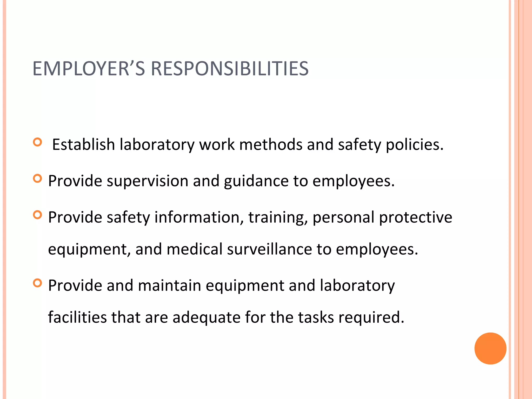 Lab Responsbility Lab safety and PPE and Biosafety levels | PPT
