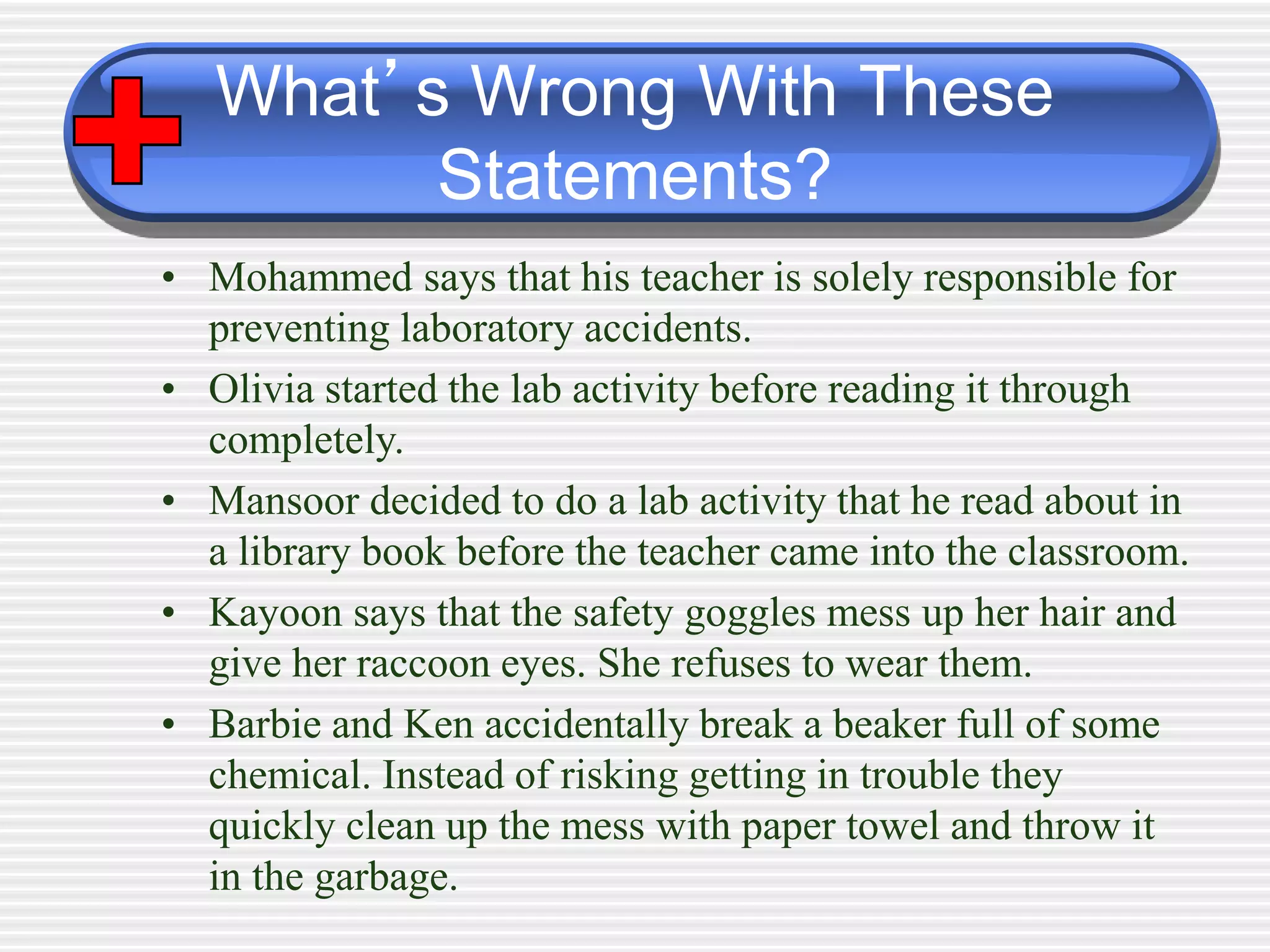 Lab Safety - Rules and Symbols | PPTX