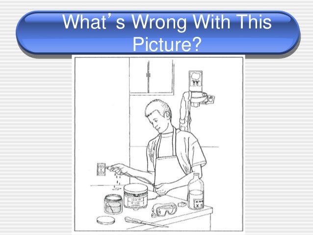 photo What's Wrong With This Picture Lab Safety lab safety rules and symbols