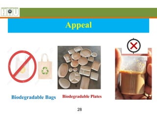 28
Biodegradable Bags Biodegradable Plates
Appeal
 