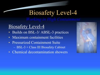 lab safety Lecture --- Three biosafety levels. | PDF