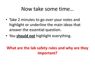 Lab safety presentation | PPTX