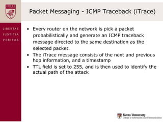 Tracback Routing Overview of IP traceback mechanism | PPTX