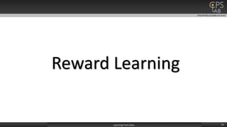 CPSLAB (http://cpslab.snu.ac.kr)
23Learning From Data
Reward Learning
 
