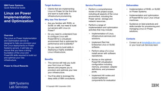 IBM Systems Lab Services - Power Offerings | PDF