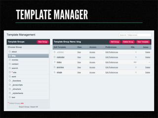 TEMPLATE MANAGER
 
