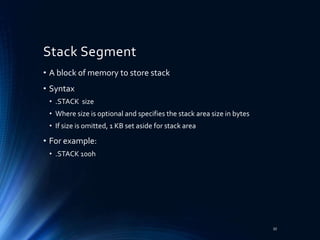 Introduction to Assembly Language & various basic things | PPTX