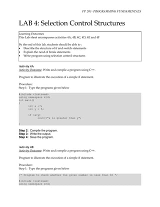 Labsheet 4 | PDF