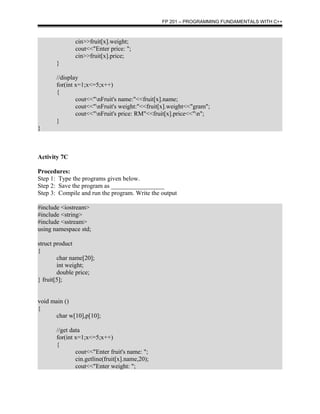 Labsheet 7 FP 201 | PDF
