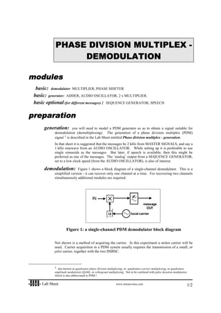 Lab sheet experiments | PDF