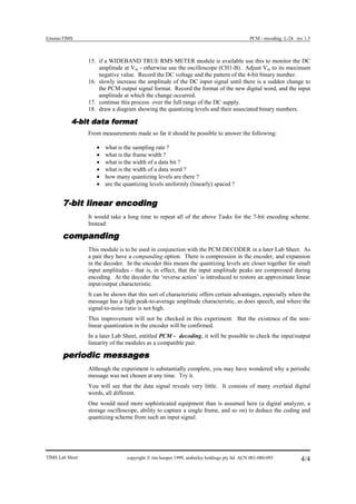 Lab 9 Pcm Decoding Lab Lab sheet experiments | PDF