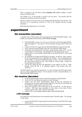 Lab 9 Pcm Decoding Lab Lab sheet experiments | PDF
