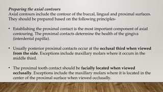 Tooth Contact Exceptions laboratory steps in fixed partial denture | PPTX