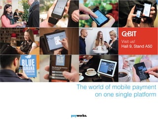 Visit us!
               Hall 9, Stand A50




The world of mobile payment
      on one single platform


                           Slide 13
 