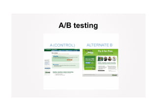 A/B testing
 